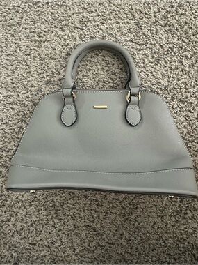 LOVEVOOK Gray Dome Satchel Top Handle Handbag Purse Gold Hardware